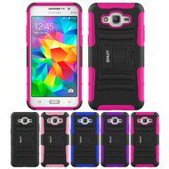 Galaxy Grand Prime Case, HLCT Rugged Shock Proof Dual-Layer PC and Soft Silicone Case With Built-In Kickstand... N10