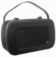 KitSound Jive Retro Portable DAB Radio with Dual Alarm Clock and Carry Handle - Black N4
