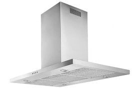 Ancona Rectangle Island Stainless Steel 600 CFM Range Hood, 36-Inch N2