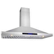 AKDY&reg; 42" Wall Mount Stainless Steel Touch Display Screen Baffle Filter Kitchen Range Hood Powerful Vents