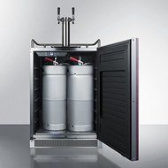 Summit SBC677BIIFTWIN 24" Built-In/Freestanding Beer Dispenser with 6.5 cu. ft. Capacity Dual Tap Factory Installed... N4