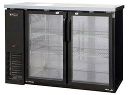 Kegco Commercial Back Bar Cooler Refrigerator with Two Glass Doors N3