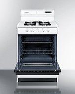 Summit WNM6307DK 24" White Gas Open Burner Range N2