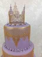 Wedding Cake Lace Mat Silicone Mold Cake Decorating Supplies Pink Color N3