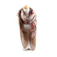 Banggood Tulip Flower + Butterfly Print Women Fashion Scarf Soft Lightweight Shawl N2