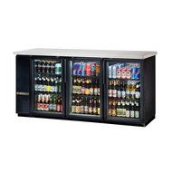 True Black 2-Glass Door Back Bar Cooler for 150 6-Packs