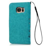 S7 Case,Samsung Galaxy S7 Case - Mavis's Diary 3D Handmade Wallet Bling Crystal Diamonds Butterfly Embossed Flowers... N50