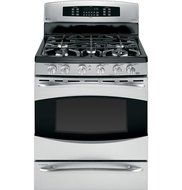GE PGB930SETSS Profile 30" Stainless Steel Gas Sealed Burner Range - Convection