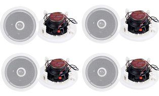 8) Pyle PDIC60 6.5-Inch 250W 2 Way Round in Wall/Ceiling Home Speakers System Audio