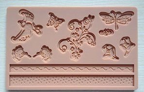 HSE Fondant tool Animal butterfly shape baking mold silicone embossing die sugar Arts flower N2
