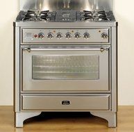 Ilve Majestic 36 In. Stainless Steel Dual Fuel Range - UM90FMPI