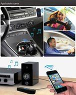 MXtechnic 3.5mm Stereo Bluetooth Audio Music Receiver Adapter Mic Car Home AUX Speaker N5