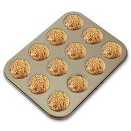 Jhua 12Cup Muffin Pan Carbon Steel Nonstick Bakeware Cupcake Tray Mini Cake Maker Baking Pie Pan for DIY Cookie...