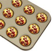 Jhua 12Cup Muffin Pan Carbon Steel Nonstick Bakeware Cupcake Tray Mini Cake Maker Baking Pie Pan for DIY Cookie... N3