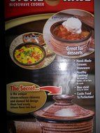 4-Stone Wave (Microwave Cooker) Gourmet Dishes in Minutes. Non-Stick, Hand-made Ceramic Stonneware. N3