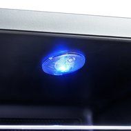 AKDY 12 Bottles Dual Zone Black Finish Reversible Doors Push Button Electric Wine Cooler Cellar N8