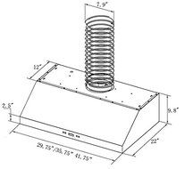 XtremeAir PX11-U36, 36", 900 CFM, LED Lights, Baffle Filter W/ Grease Drain Tunnel, 1.0mm Non-Magnetic Stainless...