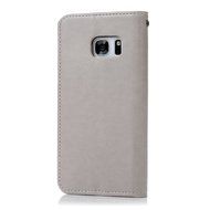 S7 Case,Samsung Galaxy S7 Case - Wallet Embossed Flowers Smart Magnetic Close High Quality Premuim PU Leather... N19
