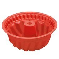 TFDSY Premium Silicone Non-Stick Fluted Bundt Pan Cake Mold, Red