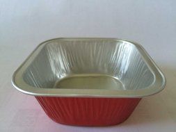 KEISEN square 3&quot; Disposable Aluminum Foil Cups 100ml for Muffin Cupcake Baking Bake Utility Ramekin Cup 100/PK... N6