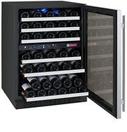 FlexCount Series 56 Bottle Dual Zone Freestanding Wine Refrigerator N3