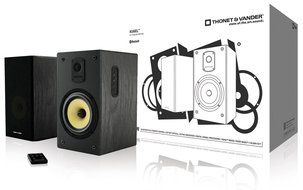 Thonet and Vander Kugel 2.0 700 Watts Wood Bookshelf Speakers with Bluetooth Compatibility Plus Wireless Remote...