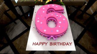 Euro Tins Numeric cake pan 35cm birthday cake tin number six 6 large 14&quot; cake mold N2