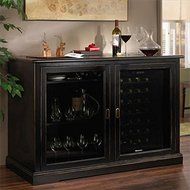 Siena 28 Bottle Dual Zone Freestanding Wine Refrigerator Finish: Nero