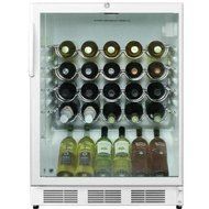 Summit SWC6GWLBI White 24" Built-In Under-Counter Wine Cellar with 51 Bottle Capacity Interior Light and Tempered... N2