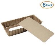 LOHOME&reg; Quiche Pan, Set of 6 PCS Bakeware Nonstick Tart/Quiche Pans Cupcakes Torte Souffle Cheesecake Egg Tart... N9