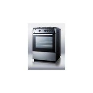 Summit Refrigeration PRO24G 24-in Deluxe Range w/ 4-Burners &amp; Electronic Ignition, 2-Slide Out Racks, Light, Each N2