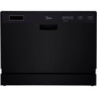 Midea MDC3203DSS3A 6-Place Setting Countertop Dishwasher, Black color