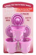 STK's Reusable Single Serving K-Cups 3 Count for Keurig2.0 Brewer K300, K350, K400, K450, K500, K550, K560, +... N6