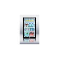 Summit SCR500BLBI7HH: Commercially listed 20&quot; wide glass door all-refrigerator for built-in use, auto defrost... N4