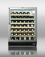 Summit SCR600BLPUBCSS: Commercially approved built-in glass door refrigerator for red wine and ale storage, with... N4