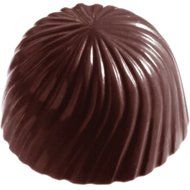Matfer Bourgeat Polycarbonate Round Swirls Chocolate Molds, Sheet Of 24 380152