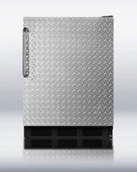 Summit FF7BDPL: Commercially approved freestanding all-refrigerator with auto defrost, black cabinet, and diamond... N2