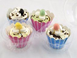 50 PCS Large Premium Plastic Individual Cupcake Pods w/ Dome Lid