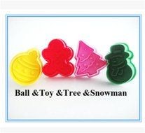 SNW 3D Christmas Tree Embossing Dies Printing Tools Fondant Mold Soap Silicone Bakeware Chocolate Mold Cake Decoration...