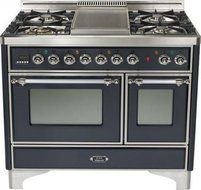 Ilve UMD-100FDMPMX 40" Majestic Dual Fuel Freestanding Range with 2.44 cu. ft. &amp; 1.44 cu. ft. Ovens Full-Width...
