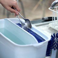 EasyGoDishwasher&trade; &ndash; Manual Portable Dishwasher &ndash; Easy to clean all size dishes and silverware. This dish scrubber... N5