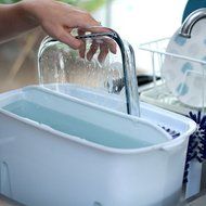 EasyGoDishwasher&trade; &ndash; Manual Portable Dishwasher &ndash; Easy to clean all size dishes and silverware. This dish scrubber... N6