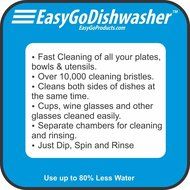 EasyGoDishwasher&trade; &ndash; Manual Portable Dishwasher &ndash; Easy to clean all size dishes and silverware. This dish scrubber... N7