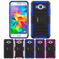 Galaxy Grand Prime Case, HLCT Rugged Shock Proof Dual-Layer PC and Soft Silicone Case With Built-In Kickstand... N20