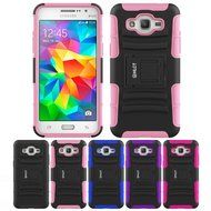 Galaxy Grand Prime Case, HLCT Rugged Shock Proof Dual-Layer PC and Soft Silicone Case With Built-In Kickstand... N21