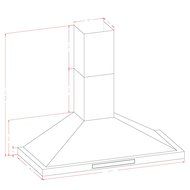 AKDY&reg; 42" Wall Mount Stainless Steel Touch Display Screen Baffle Filter Kitchen Range Hood Powerful Vents N2