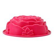 Ckeyin 9 Inch Rose Shaped Cake Pan Silicone Mold Cake Bakeware Baking Tool N8