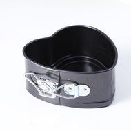 Jiaruo 4 inch x 1 3/4 inch Non-Stick Heart Springform Pan Cake Mold