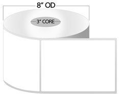 3 Inch Core - 4 x 5 Zebra Compatible Direct Thermal Labels 2 Rolls for Zebra Industrial Printer S4M Z4M 105SE...