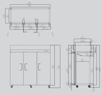 3 Door Stainless Steel Freezer Commercial Freezer MBF-8003